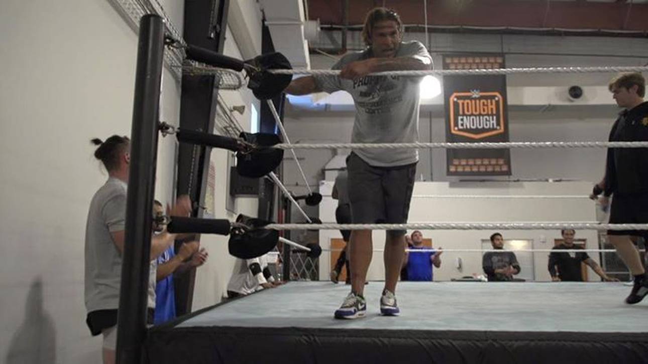 Wiese beim WWE-Training in den USA