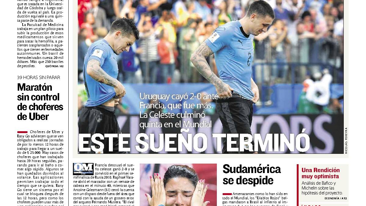 EL PAIS: "Gracias, muchachos! Der Traum, Weltmeister zu werden, ist zu Ende. Aber wir wissen, dass ohne diese Spieler, ohne diesen Trainerstab wir erst gar nicht träumen könnten. Wir weinen aufrecht."
