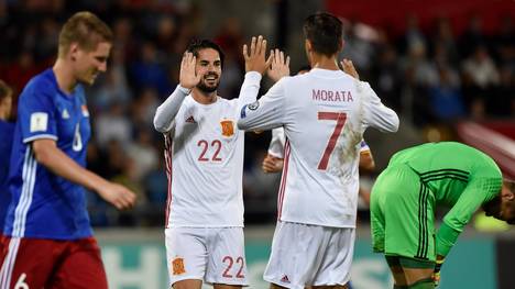 Isco von Real Madrid trifft in der WM-Quali für Spanien in Liechtenstein