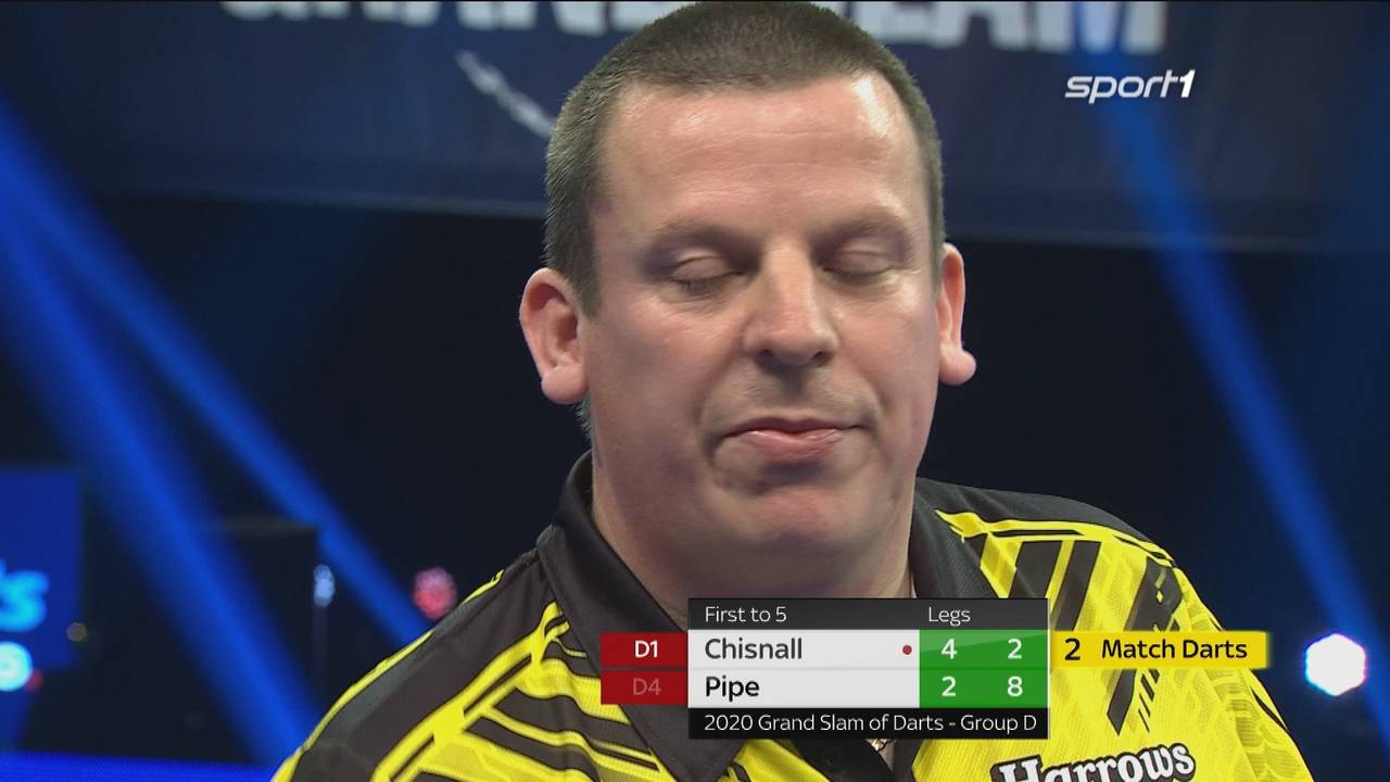 Grand Slam of Darts: Dave Chisnall besiegt Justin Pipe mit 5:2