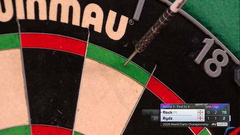 Callan Rydz sorgt im Spiel gegen Josh Rock für eine absolute Seltenheit, die sogar SPORT1-Experte Robert Marijanovic erst einmal in seiner TV-Karriere gesehen hat.