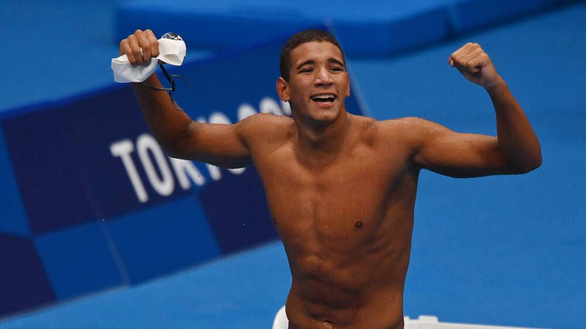 Der Tunesier Ahmed Hafnaoui gewinnt in Tokio sensationell Gold über 400 Meter Freistil