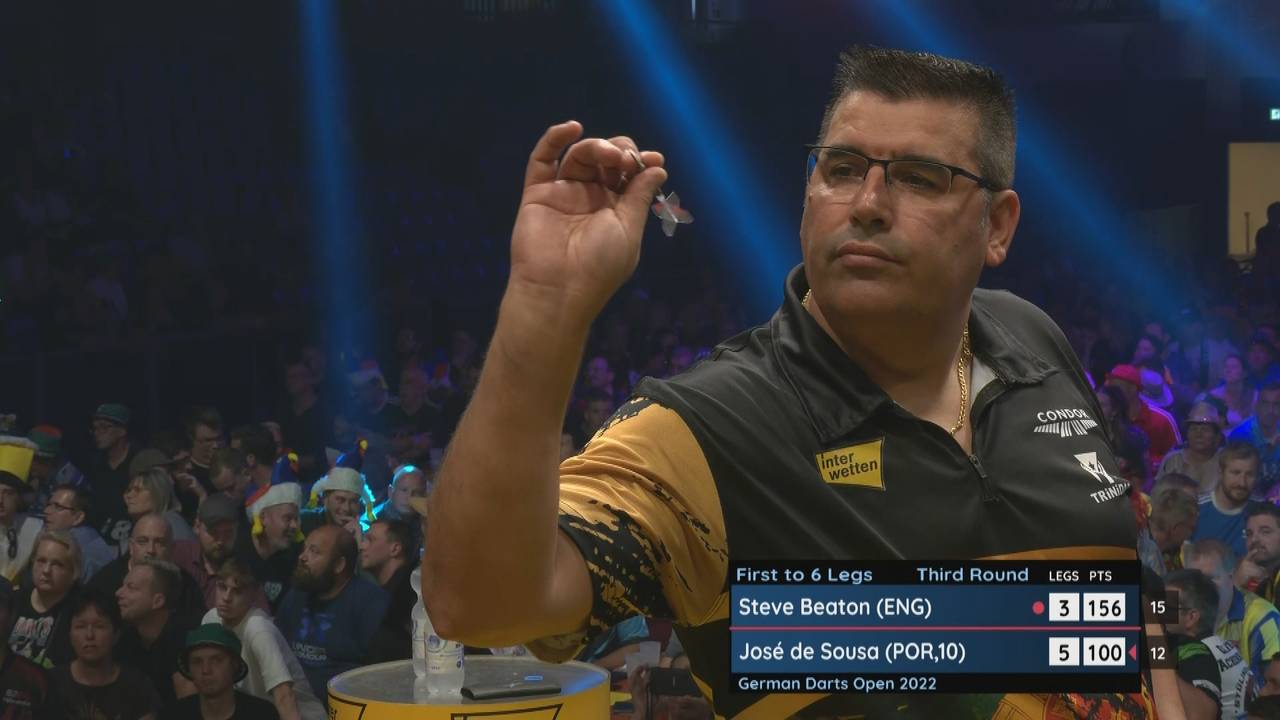 German Open: Jose de Sousa schlägt Steve Beaton 6:3