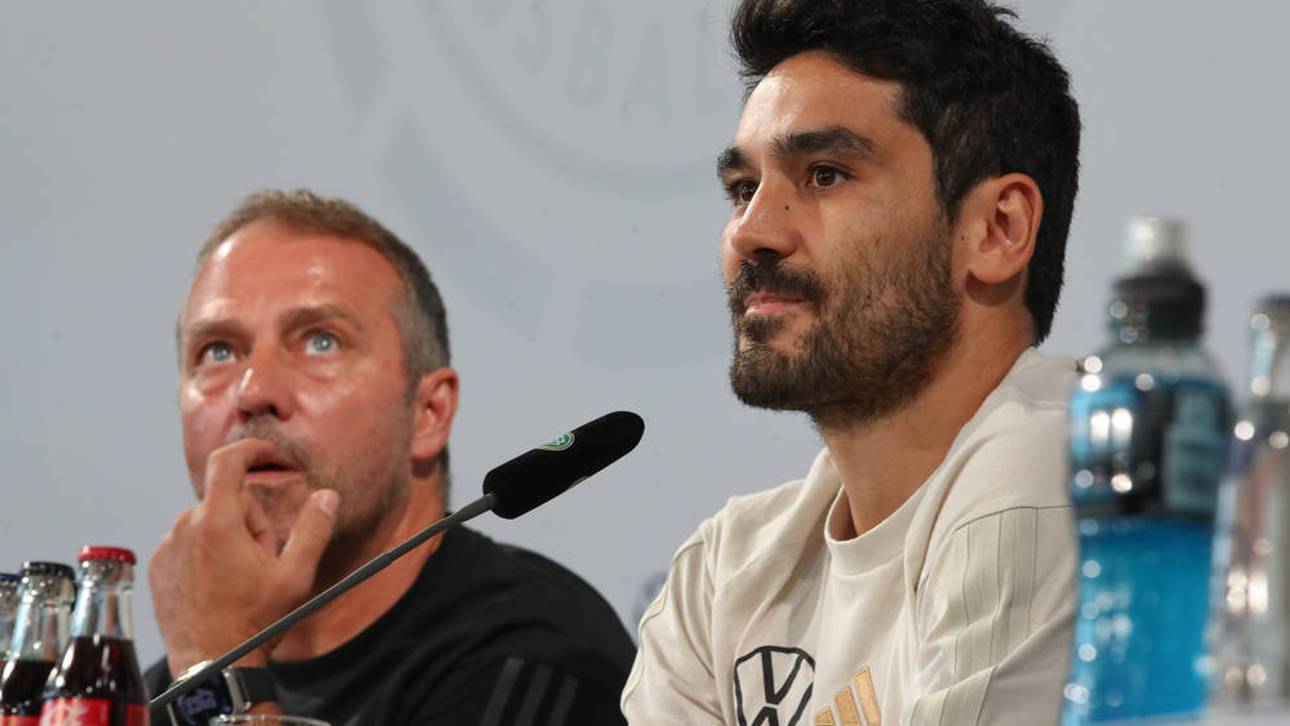 Hansi Flick und Ilkay Gündogan bei der Nationalmannschaft