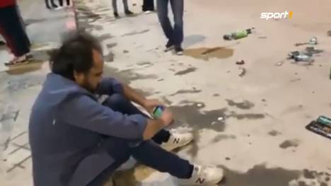 Nach dem 3:1-Sieg im Champions League-Halbfinale gegen Manchester City lassen die Spieler von Real Madrid ihrer Freude freien Lauf. Da kann die Umkleidekabine auch schnell mal zum Partykeller umfunktioniert werden. 