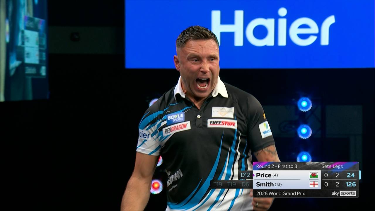 Mit diesem Jubel lässt Gerwyn Price die Halle beben