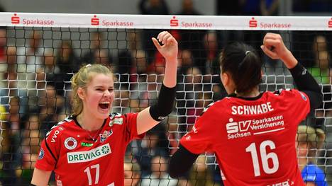 Die Damen des Dresdner SC treffen am 8. Spieltag der Volleyball-Bundesliga auf den USC Münster