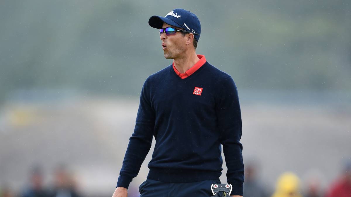 Der Australier Adam Scott scheint mit seinem Spiel nicht besonders glücklich zu sein