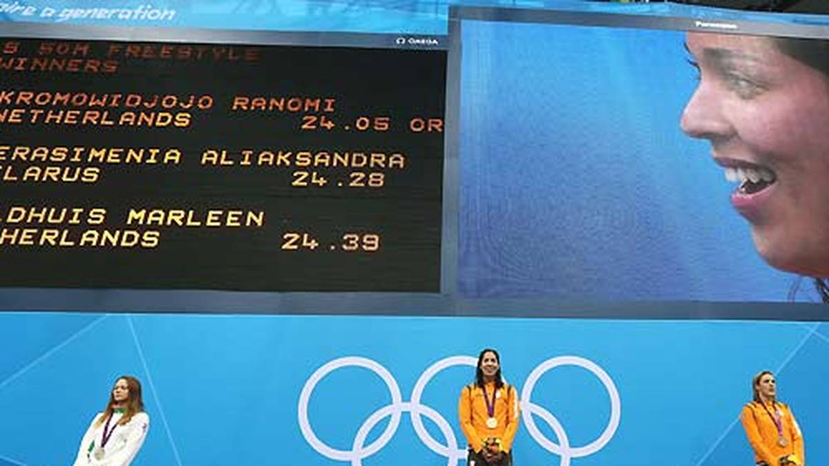 Bei manchen Sportlern muss man in London länger auf die Anzeigetafel schauen, um den Namen entziffern zu können