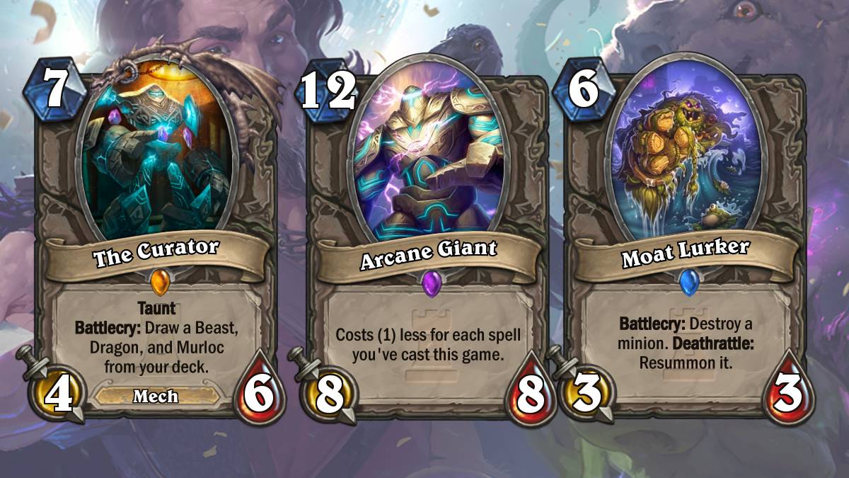 The Curator könnte starken Einfluss auf Control-Decks nehmen. Arcane Giant könnte vor allem für Lock & Load oder Mage-Decks interessant werden. Bei Moat Lurker bieten sich Combos mit Sylvanas an.