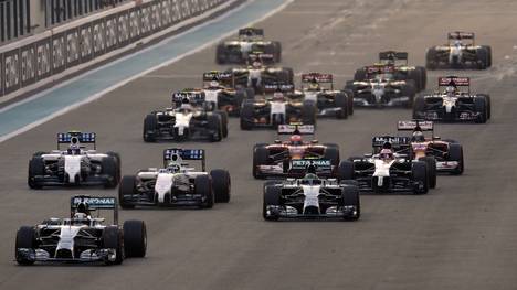 Der Start des Formel-1-Rennens in Abu Dhabi