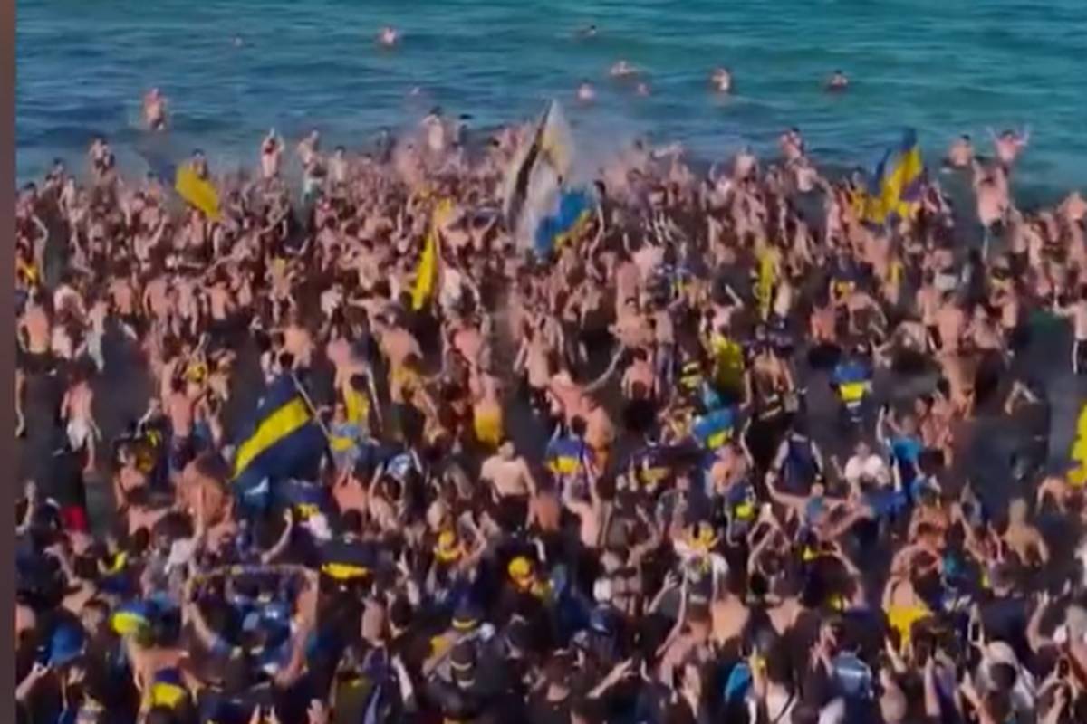 Die Fans der Boca Juniors feiern in Miami eine wilde Party - auch vor dem Supermarkt machen die Argentinier keinen Halt.