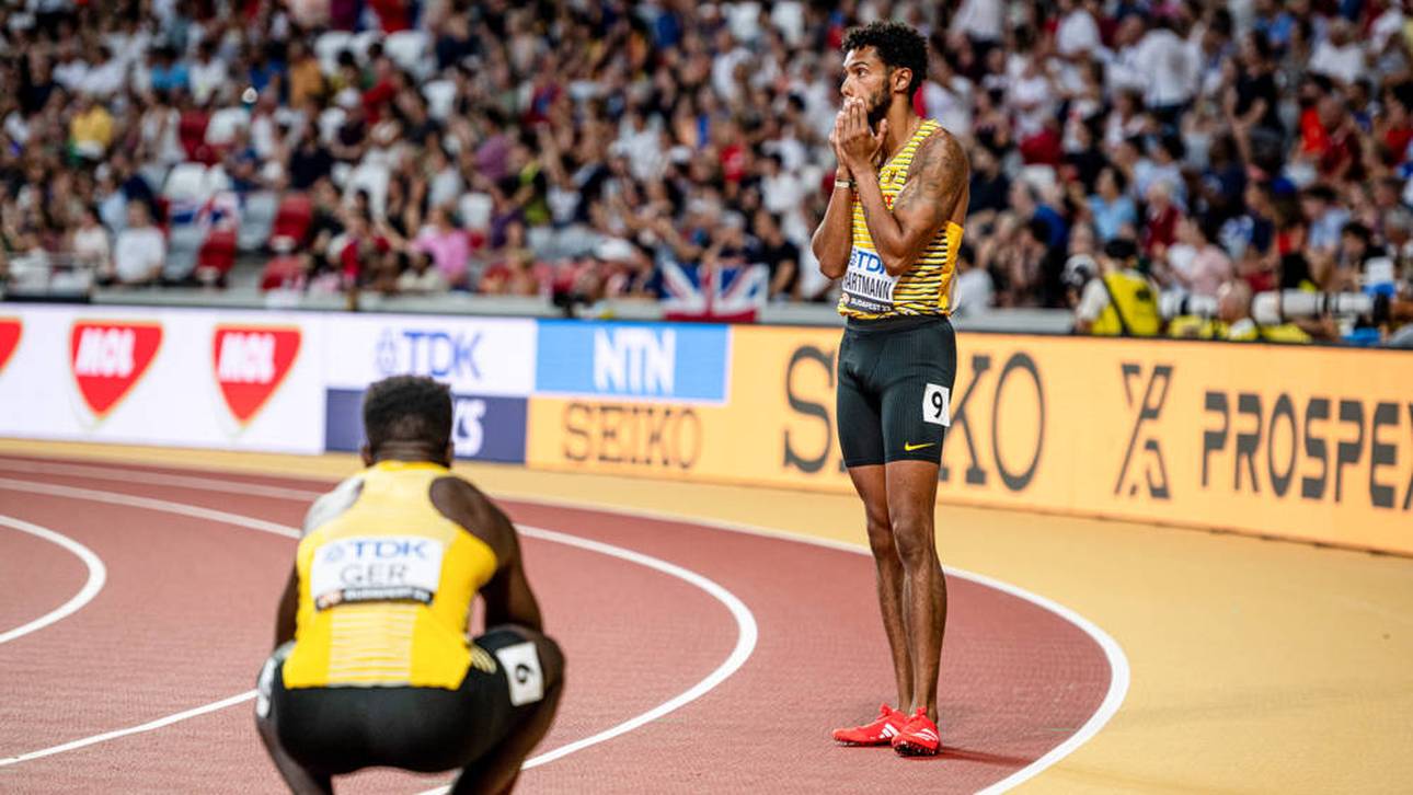 Joshua Hartmann (r.) ließ nach der Übergabe von Lucas Ansah-Peprah den Stab fallen