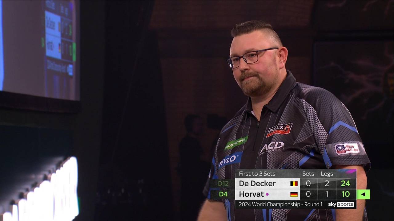 Darts WM 2024: Dragutin Horvat verliert mit 0:3 gegen Mike De Decker