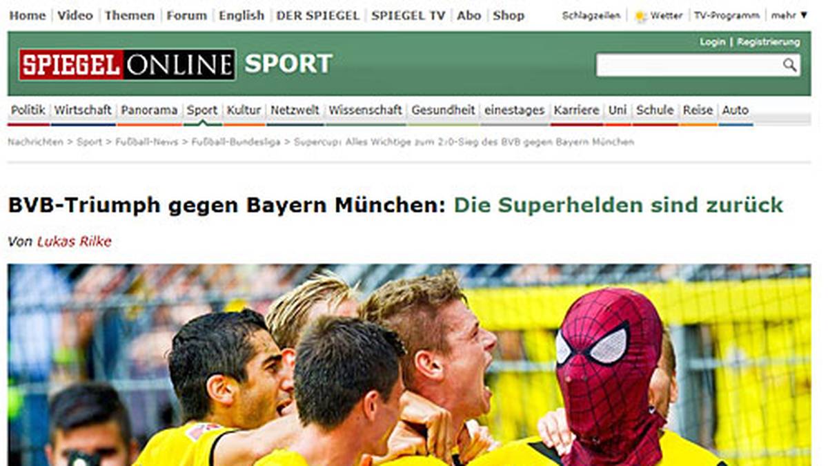 Spiegel online: "Die Superhelden sind zurück"
                  