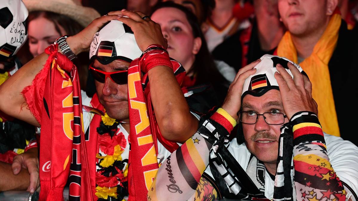 Die deutschen Fans können die Niederlage nicht fassen