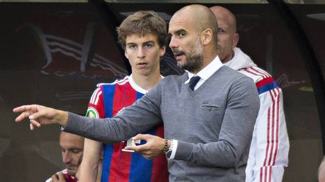 Pep Guardiola (r.) war beim FC Bayern von den Qualitäten von Gianluca Gaudino überzeugt