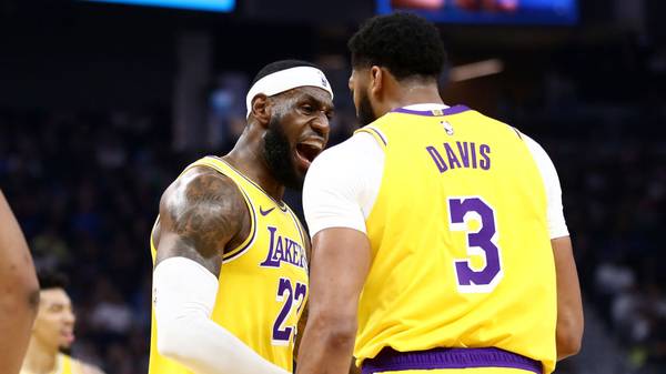 LeBron James (l.) und Anthony Davis glänzten für die Los Angeles Lakers