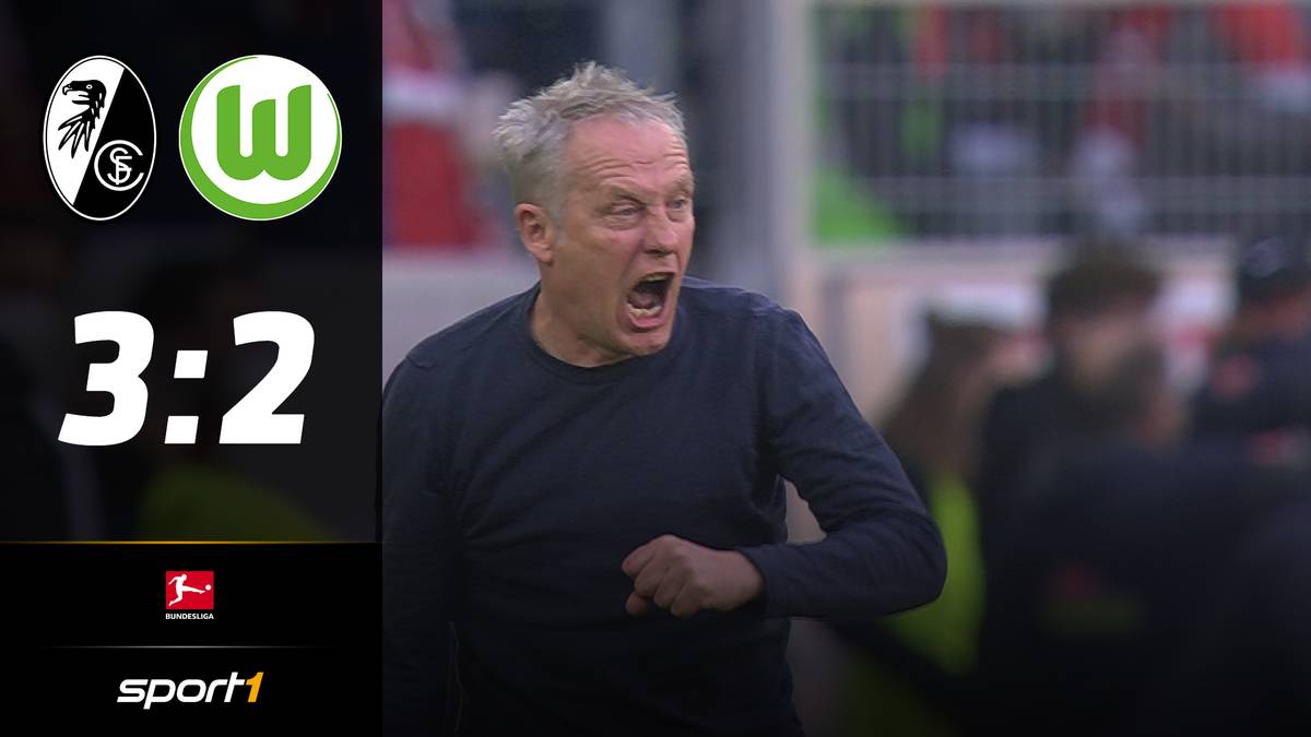 SC Freiburg - VfL Wolfsburg (3:2): Tore und Highlights | 1. Bundesliga