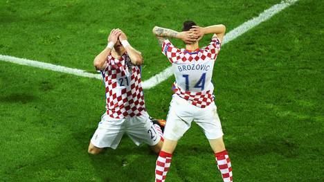 Kroatiens Spieler können das Aus im Achtelfinale der EM nicht fassen
