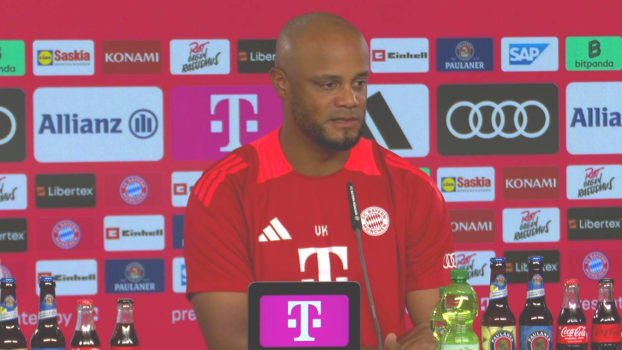 Vincent Kompany erläutert seinen Plan mit Leon Goretzka | FC Bayern München