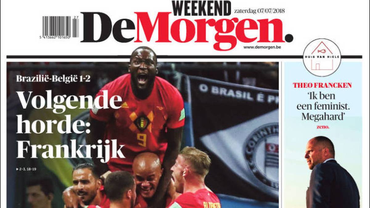 BELGIEN - DE MORGEN: "Sie können es tun. Martinez kann es schaffen. Mach dich bereit für die Gelegenheit, erreiche das Maximum und zeige die Intelligenz, die stärkste Fußballmannschaft der Welt zu schlagen. In Kasan hat die goldene belgische Generation die Welt endgültig für sich gewonnen."