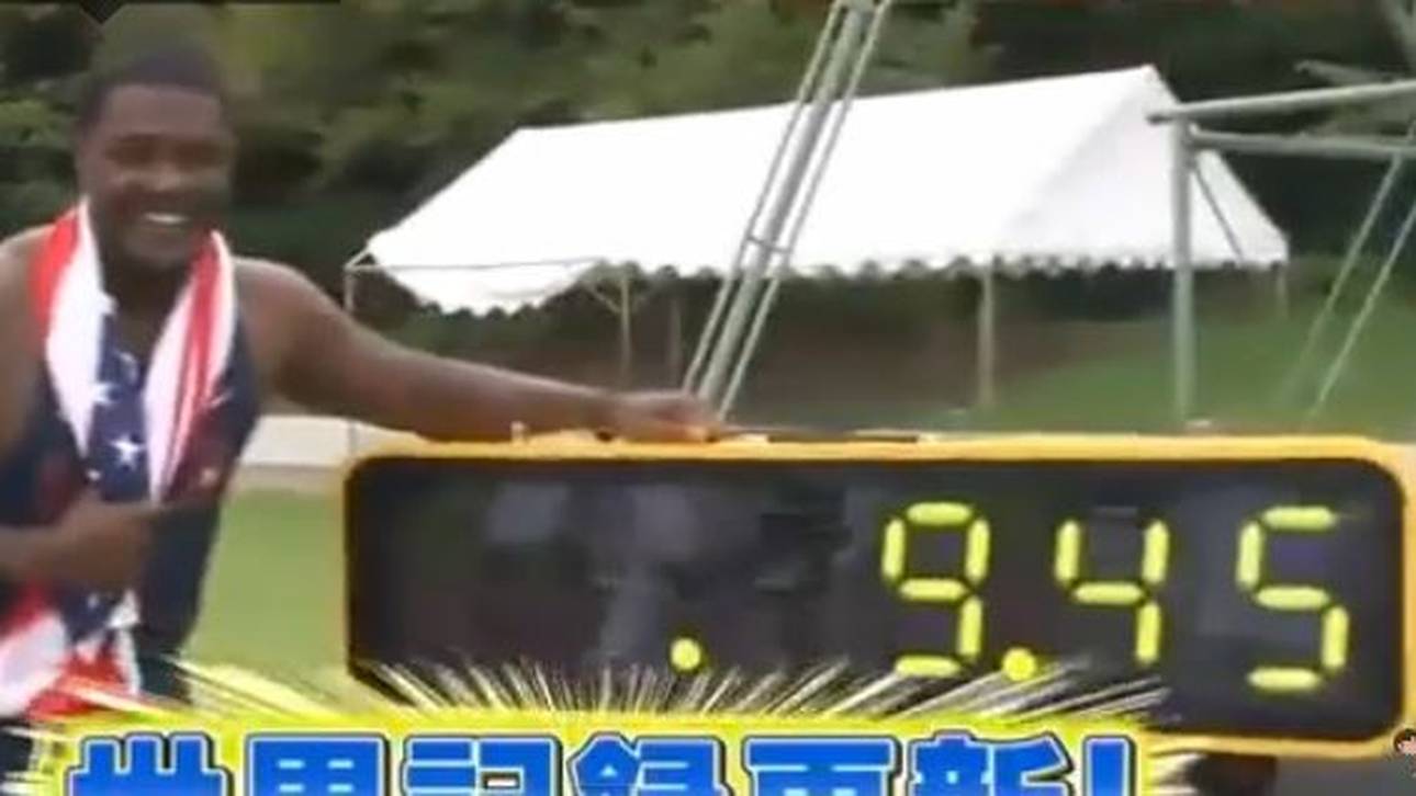 Gatlin läuft 9,45 – mit Hilfe