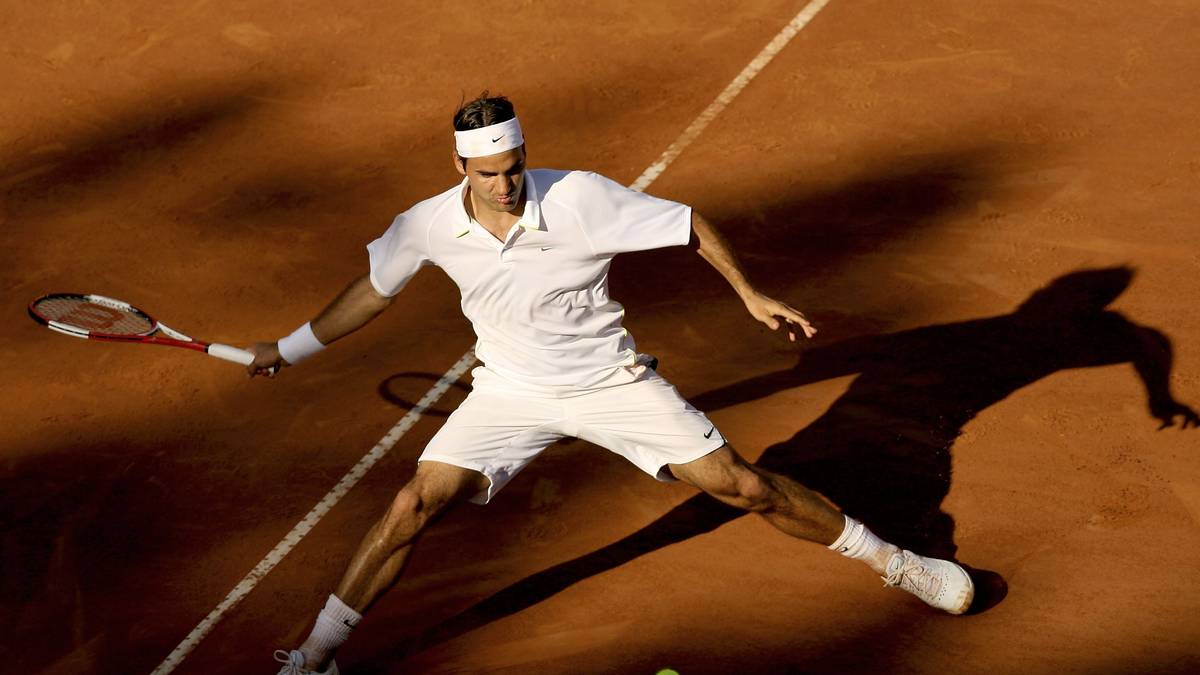PLATZ 4 - FINALE IN ROM 2006: Das Finale des Masters-Turniers in Rom ist das hochklassigste und spannendste Duell auf Sand der beiden Kontrahenten. Es geht in den fünften Satz, in dem Federer schon wie der sichere Sieger aussieht 