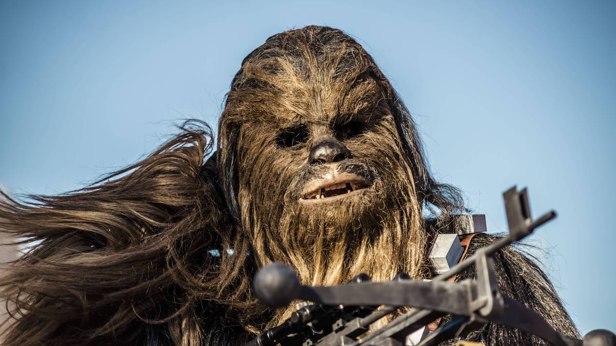 CHEWBACCA: Der Riese mit der charakteristischen Haarpracht ist eine physisch beeindruckende Figur. Er verliert nicht viele Worte, genießt aber trotzdem von Planet zu Planet einen gewaltigen Respekt. Nicht zuletzt Jabba spricht von Han Solos mutigem Gefährtem als "mächtigem Chewbacca". Freunde dürfen ihn Chewie nennen