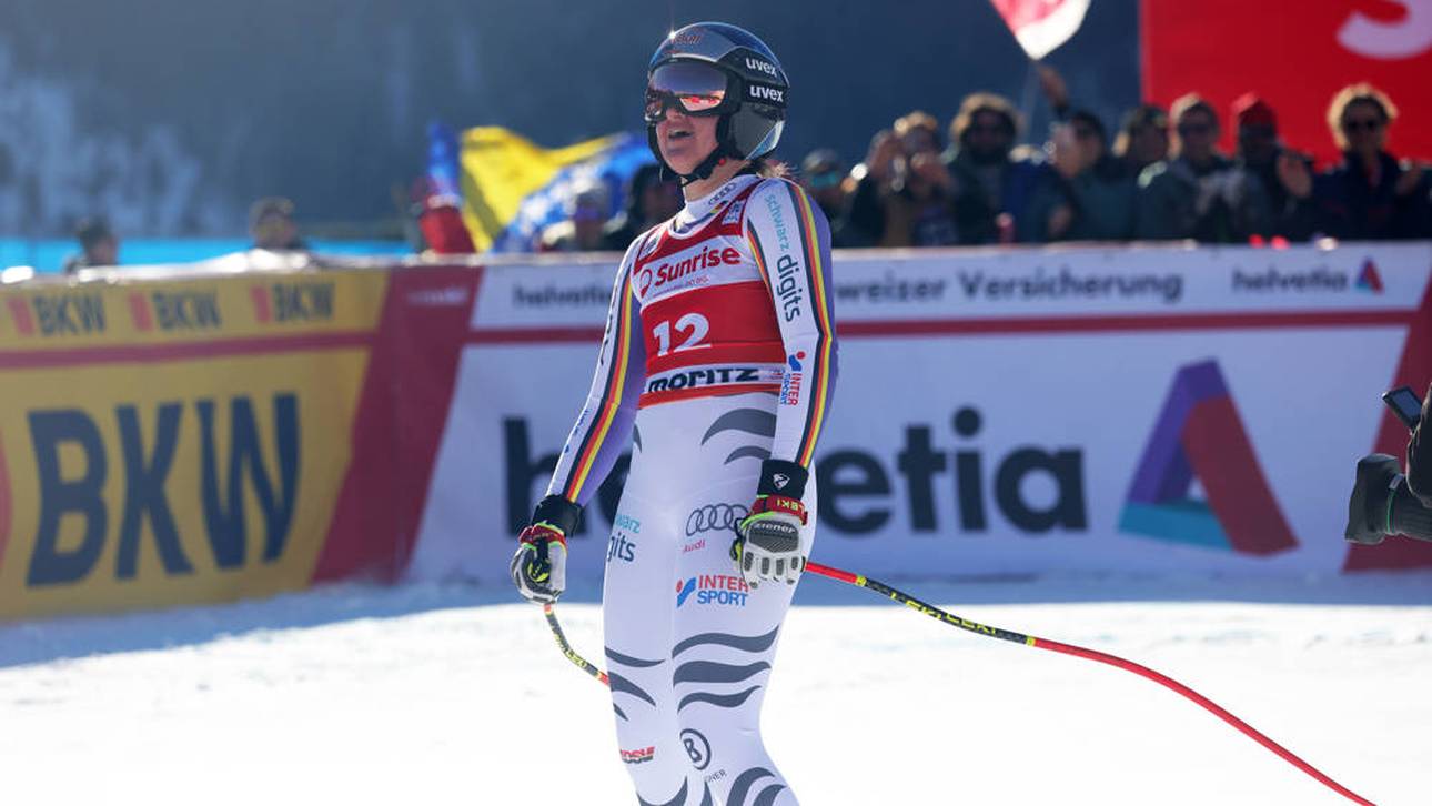 Emma Aicher zeigte sich nach ihrem Sturz bedient