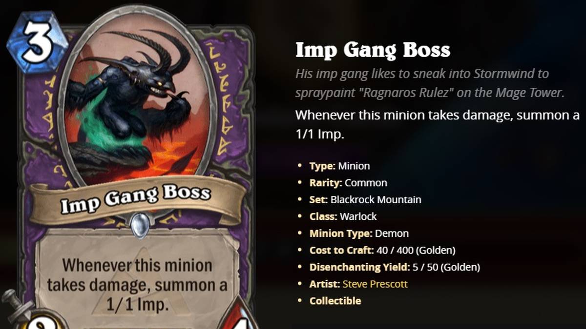Warlock: Imp Gang Boss