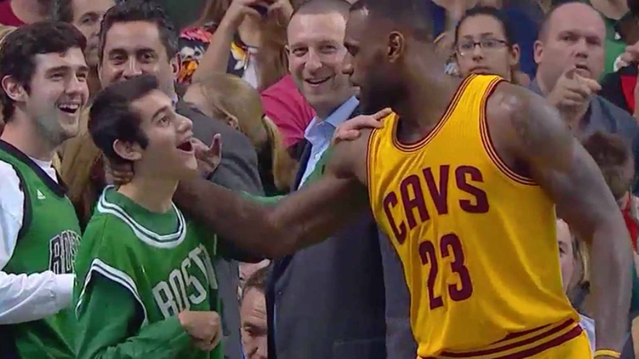 LeBron James macht einem Boston-Fan eine Freude
