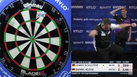 Daniel Klose sorgt bei der PDC Europe Next Gen weiter für Furore. Im Finale des 13. Turniers der Saison in Sindelfingen wirft der 46-Jährige einen 9-Darter. Es ist erst das zweite perfekte Leg in der Geschichte der Next Gen.
