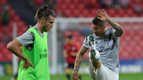 Real Madrid muss bei ZSKA Moskau ohne Gareth Bale (l.) und Sergio Ramos auskommen