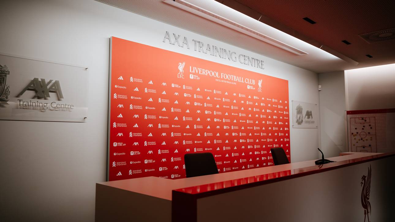 Der PK-Raum der Profis im Trainingszentrum des FC Liverpool