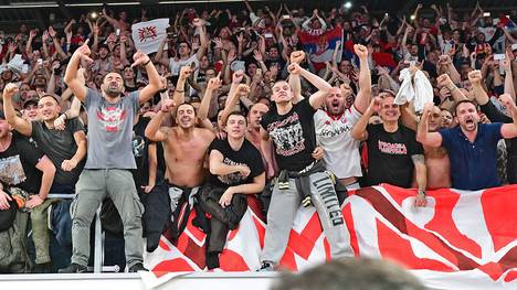 Die Belgrader Fans verbreiteten in der Brose Arena Angst und Schrecken