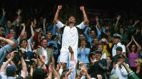 Goran Ivanisevic feierte 2001 seinen Finalsieg in Wimbledon