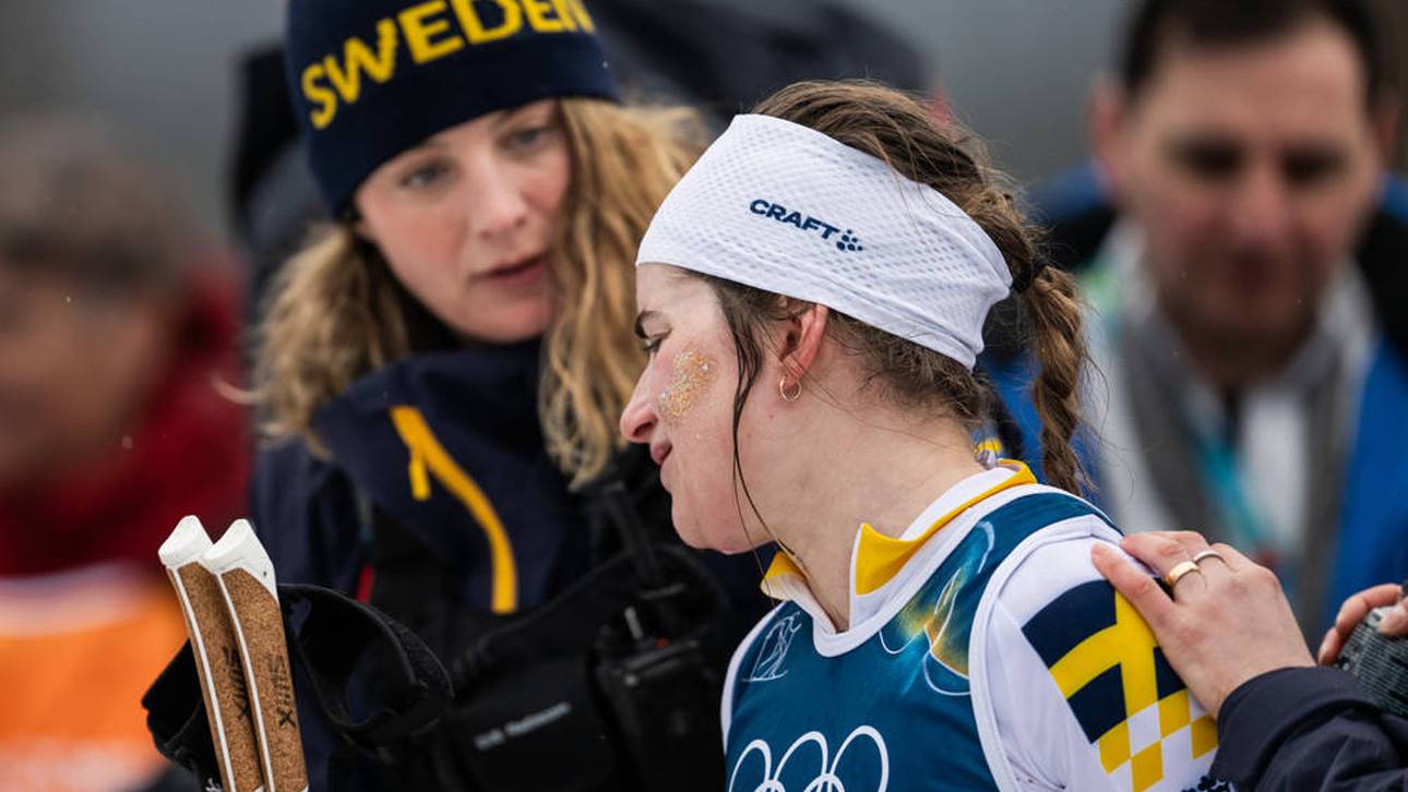 Ebba Andersson stürzte in der olympischen Staffel zweimal