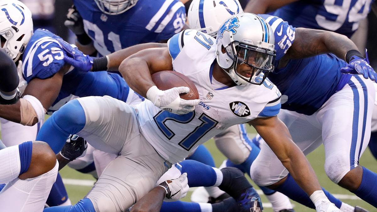 AMEER ABDULLAH: Detroits Youngster Abdullah steht seit Woche 2 mit einer Fußverletzung auf der Verletztenliste. Ob er diese Saison zurückkommt? "Mal schauen", sagt Lions-Coach Jim Caldwell 
