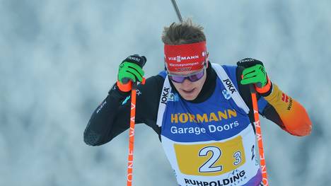 Benedikt Doll beim Staffelrennen in Ruhpolding