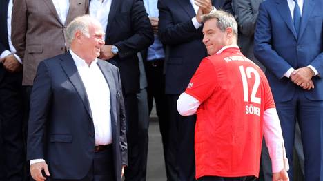 Der bayerische Ministerpräsident Markus Söder (r.) hat über die Führungsetage des FC Bayern gesprochen
