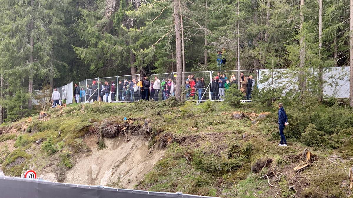 Etwa 80 Zuschauer verfolgten das DFB-Training am Samstag von einem Hügel aus