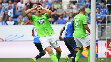 Mario Gomez vom VFL Wolfsburg im Spiel gegen Hoffenheim