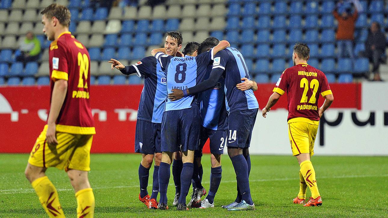 Der VfL Bochum jubelt gegen den SC Paderborn