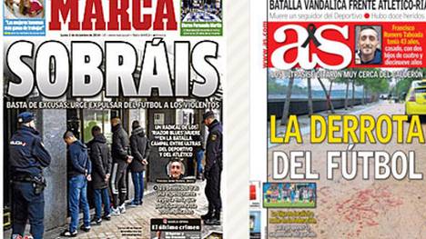 Die spanischen Zeitungen fordern ein Vorgehen gegen Fan-Gewalt