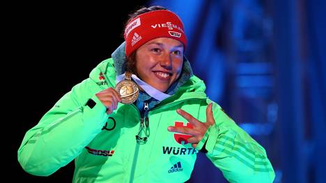 Laura Dahlmeier sammelte im letzten Winter fünf WM-Medaillen ein