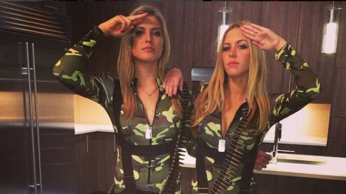 Eugenie Bouchard mit Beatrice als Swat-Einheit
