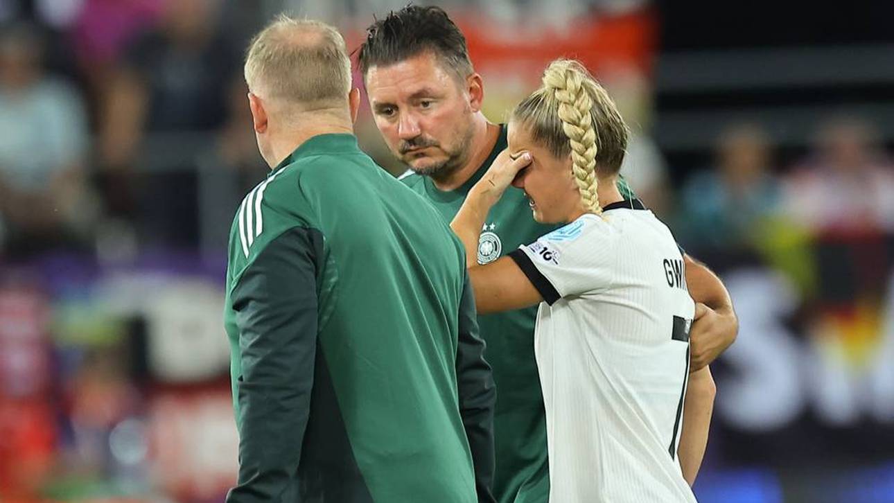 Giulia Gwinn musste unter Tränen ausgewechselt werden