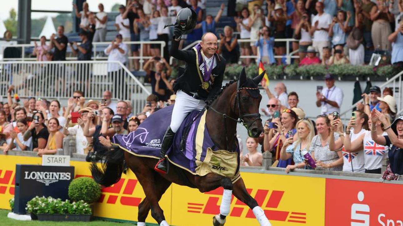 Michael Jung und sein Pferd Chipmunk sichern sich den WM-Titel in der Vielseitigkeit