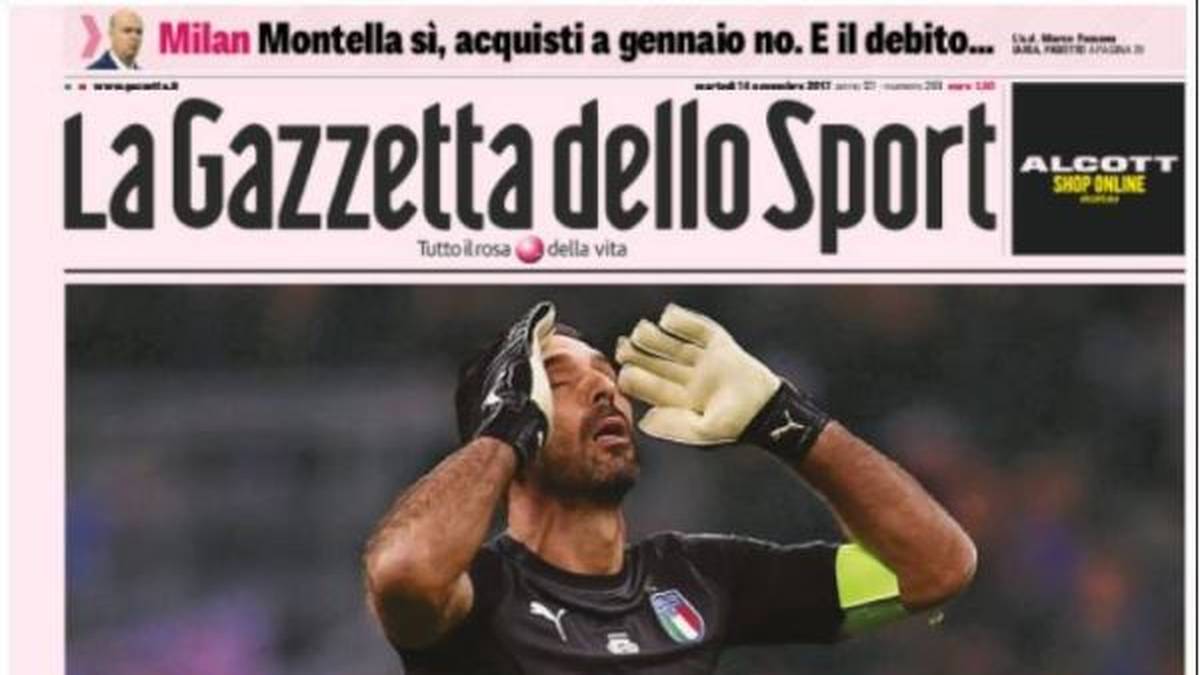 "Gazzetta dello Sport" (Italien): "Ende! Das ist die Apokalypse. Italien nach 60 Jahren ohne WM. Italien erlebt sein Jahr Null. Buffons Tränen und die unwirkliche Stille im San-Siro-Stadion wiegen wie ein Grabstein, auf dem ein Urteil ohne Rückkehrmöglichkeit steht: Russland Adieu. Italien erlebt eine der dunkelsten Phasen unserer Sportgeschichte. Eine brutale Ohrfeige und ein enormer Schaden für ein Land, das vom Fußball lebt und damit atmet."